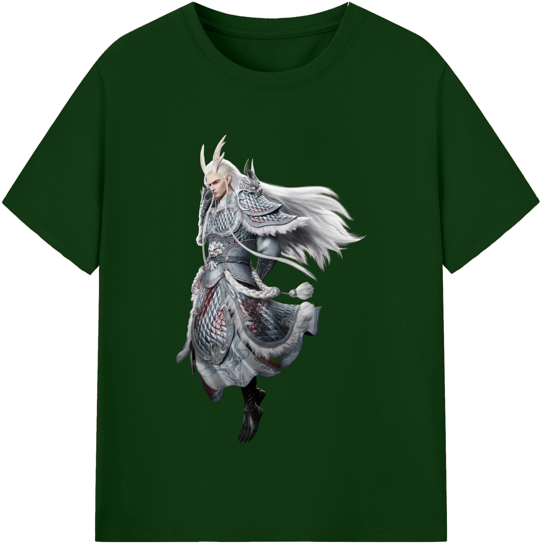（画像用） Ne Zha 2 ナタ 魔童の大暴れ 綿100％半袖Tシャツ（フロントプリント）